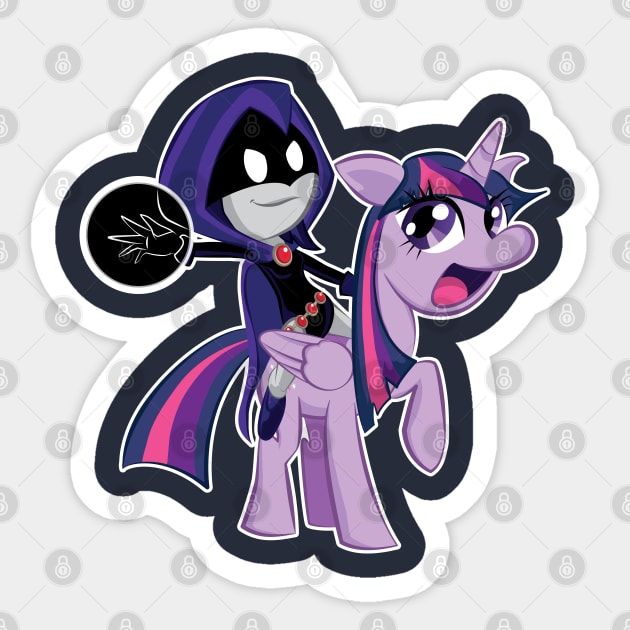 Twilight-Raven Sticker by Ryan Bangerter Art